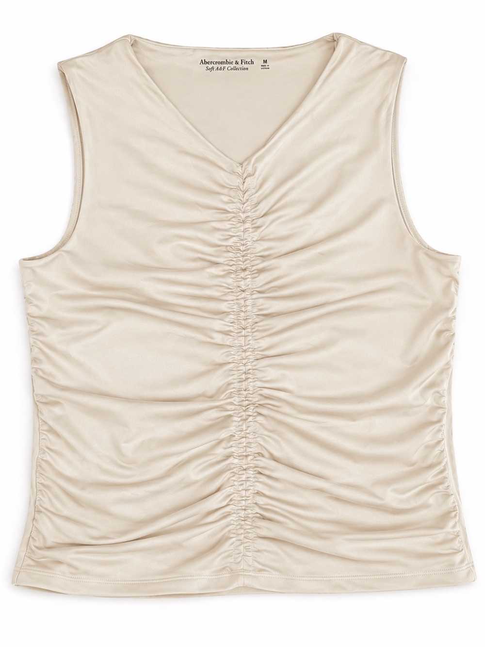 Abercrombie Soft A&F Collection Ruched Tank Top Medium